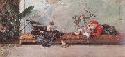 Marsal, Mariano Fortuny y The Children of the Painter in the Japanese Room (nn02) oil painting